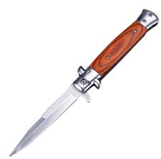 KFG Folding Pocket Knife with Wooden Handle – Stainless Steel Outdoor Knife