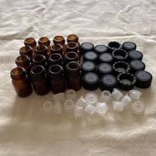 32pcs of 1ml Small Brown Glass Dropper Bottles | Empty Cosmetic & Essential Oil Bottles