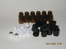 32pcs of 1ml Small Brown Glass Dropper Bottles | Empty Cosmetic & Essential Oil Bottles