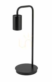 Retro Curved Table Lamp – Black Metal E27 Lamp with Switch