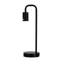 Retro Curved Table Lamp – Black Metal E27 Lamp with Switch