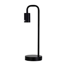 Retro Curved Table Lamp – Black Metal E27 Lamp with Switch