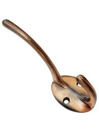 Rustic Copper Double Coat Hook – Wall Mount Robe Hook for Entryway, Bedroom & Bathroom