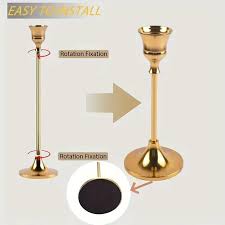 Black & Bronze Metal Candlestick Holders – Elegant Candle Holders for Wedding, Party & Home Decor