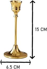 Black & Bronze Metal Candlestick Holders – Elegant Candle Holders for Wedding, Party & Home Decor