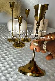 Black & Bronze Metal Candlestick Holders – Elegant Candle Holders for Wedding, Party & Home Decor