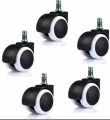 Set of 5 Office Chair Wheels/Casters – Replacement Wheels for Revolving, Computer & Executive Chairs