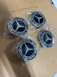 Mercedes-Benz Black Classic Logo Wheel Center Cap – Genuine MB Parts