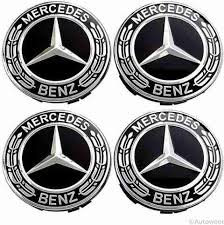 Mercedes-Benz Black Classic Logo Wheel Center Cap – Genuine MB Parts