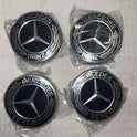 Mercedes-Benz Black Classic Logo Wheel Center Cap – Genuine MB Parts