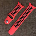 Silicone Breathable Nike Sport Strap for iWatch – Adjustable Soft Band for Series 1–8 (44mm, 45mm, 49mm)