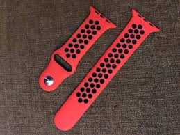 Silicone Breathable Nike Sport Strap for iWatch – Adjustable Soft Band for Series 1–8 (44mm, 45mm, 49mm)