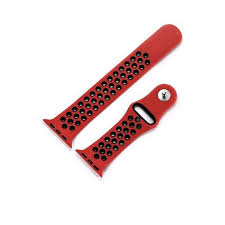 Silicone Breathable Nike Sport Strap for iWatch – Adjustable Soft Band for Series 1–8 (44mm, 45mm, 49mm)