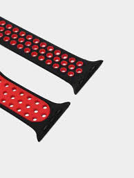 Silicone Breathable Nike Sport Strap for iWatch – Adjustable Soft Band for Series 1–8 (44mm, 45mm, 49mm)