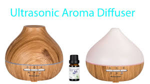 500ML Wood Grain Aroma Diffuser – Essential Oil Humidifier & Air Purifier with Color Changing LED Lights