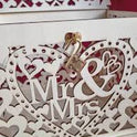 Jolik Wooden Wedding Card Box – Vintage Mailbox Design with Lock for Gift Cards & Money (Mr & Mrs, White)