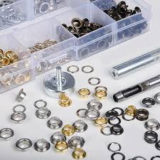 Hztyyier 280 Sets Grommet Kit – 4mm Metal Eyelets Tool Set for Leather, Fabric & DIY Crafts