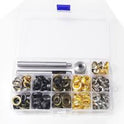 Hztyyier 280 Sets Grommet Kit – 4mm Metal Eyelets Tool Set for Leather, Fabric & DIY Crafts