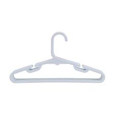 White Non-Slip Baby Clothes Hangers – Pack of 20 | 27x15 cm PP Hangers for Kids