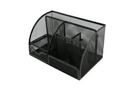 Metal Desk Organizer Pen Pencil Holder – Office Stationery Storage Stand