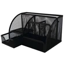 Metal Desk Organizer Pen Pencil Holder – Office Stationery Storage Stand