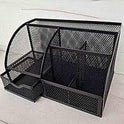 Metal Desk Organizer Pen Pencil Holder – Office Stationery Storage Stand