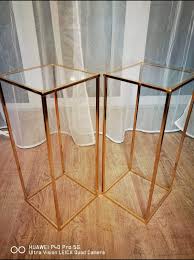 Gold Metal Flower Vase Stand – Wedding Column Centerpiece Rack for Events & Parties