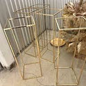 Gold Metal Flower Vase Stand – Wedding Column Centerpiece Rack for Events & Parties
