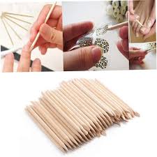 40/40 pcs Double-Sided Nail Buffer & Orange Wood Cuticle Sticks – Manicure & Pedicure Tools