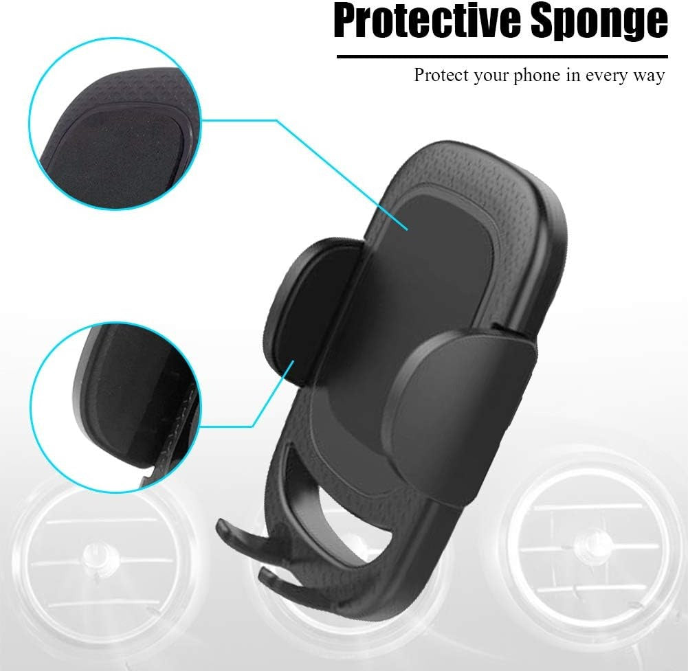 FIEMACH Mobile Phone Holder for Round Ventilations, Round Ventilation Phone Holder Mercedes-Benz/Mini R/Volkswagen Tiguan etc., Suitable for All Circular Air Vents