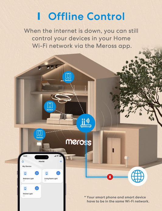 Meross MSS510HK - UK -Smart WiFi Wall Switch (Neutral Wire Required) Click to see full view Meross MSS510HK - UK -Smart WiFi Wall Switch (Neutral Wire Required)