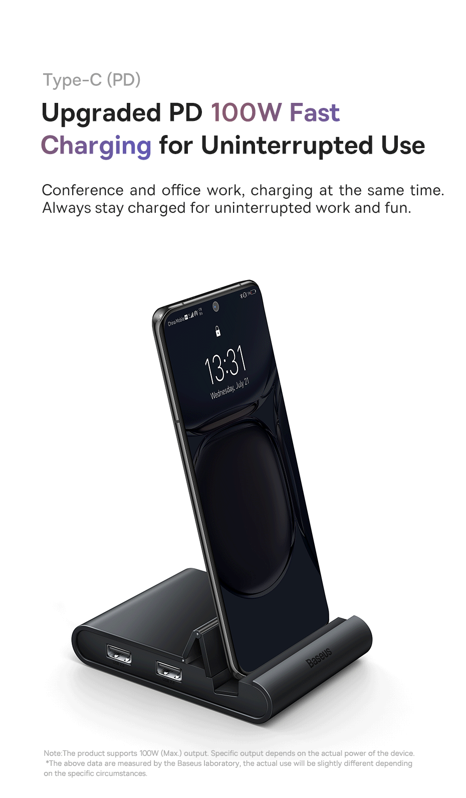 Baseus Docking Station USB C Hub to 4K HDMI-compatible USB 3.0 PD 100W Fast Charger for Samsung S22 S20 Dex Phone Dock Station