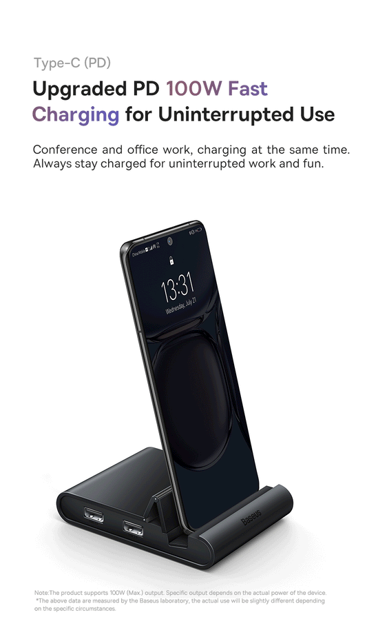 Baseus Docking Station USB C Hub to 4K HDMI-compatible USB 3.0 PD 100W Fast Charger for Samsung S22 S20 Dex Phone Dock Station