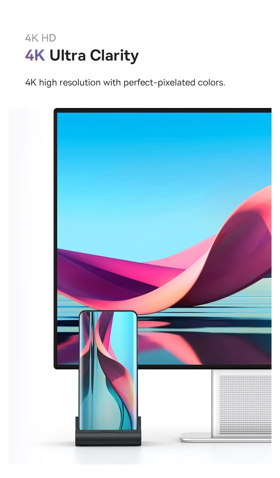 Baseus Docking Station USB C Hub to 4K HDMI-compatible USB 3.0 PD 100W Fast Charger for Samsung S22 S20 Dex Phone Dock Station