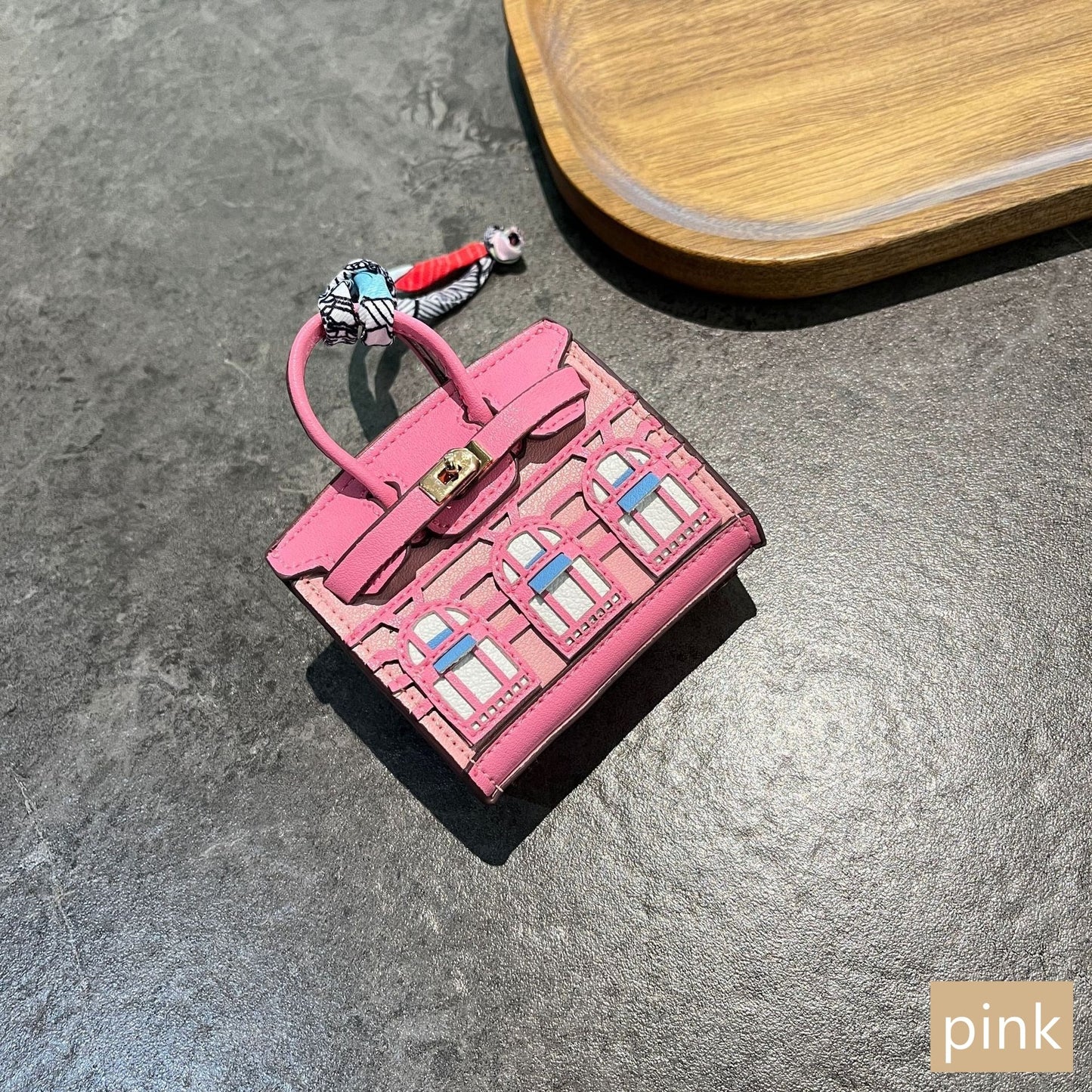 Hermes PU Leather Handbags Charms, Mini Birkin Faubourg