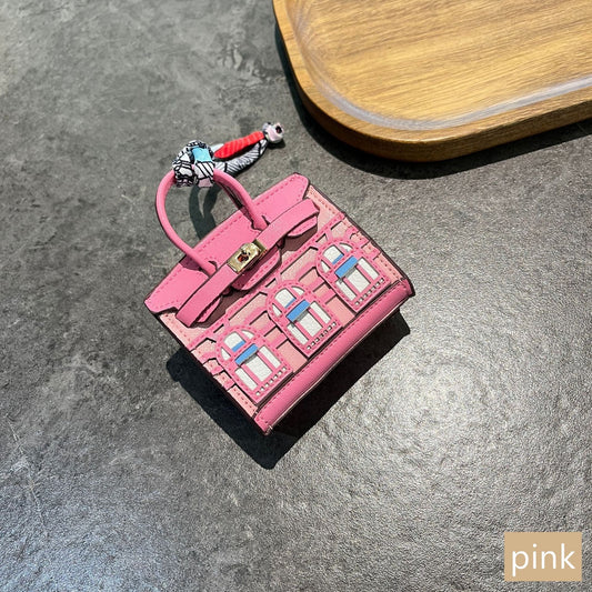 Hermes PU Leather Handbags Charms, Mini Birkin Faubourg
