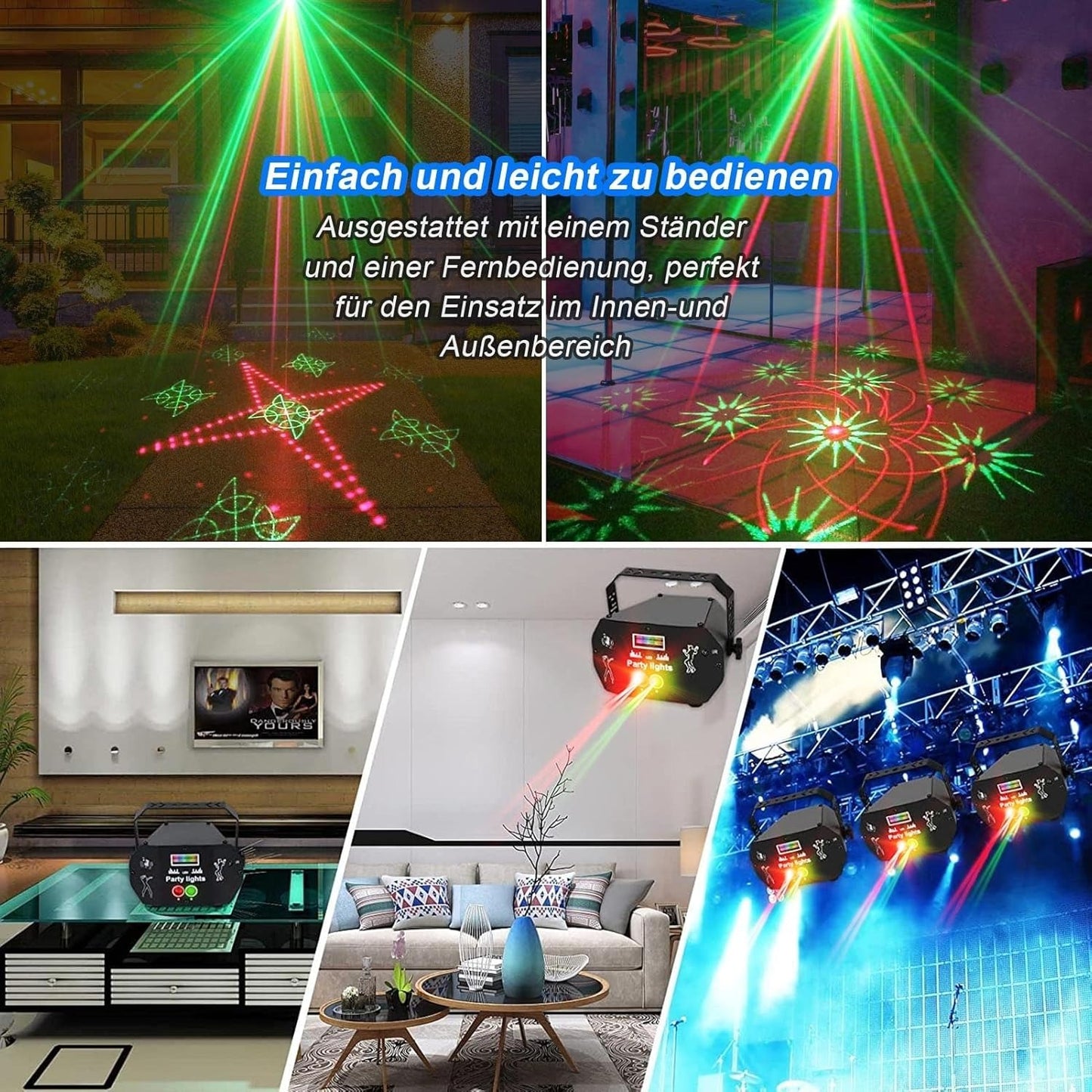 Aluminium Disco Light Party Light With Remote Control Corded Electric Music Controlled Disco Light With Strobe Voice Controlled LED DJ Party Lamp Disco Ball With 2 M USB Cable Black