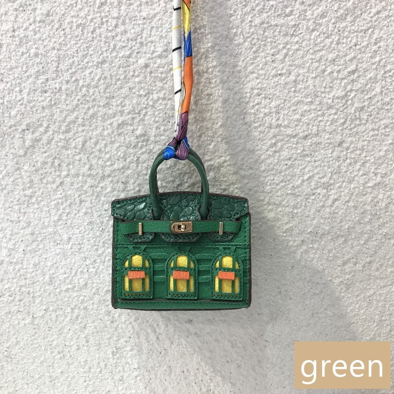 Hermes PU Leather Handbags Charms, Mini Birkin Faubourg