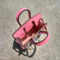 Hermes PU Leather Handbags Charms, Mini Birkin Faubourg
