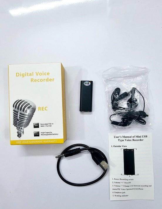 Mini Voice Recorder 8GB Metal Body