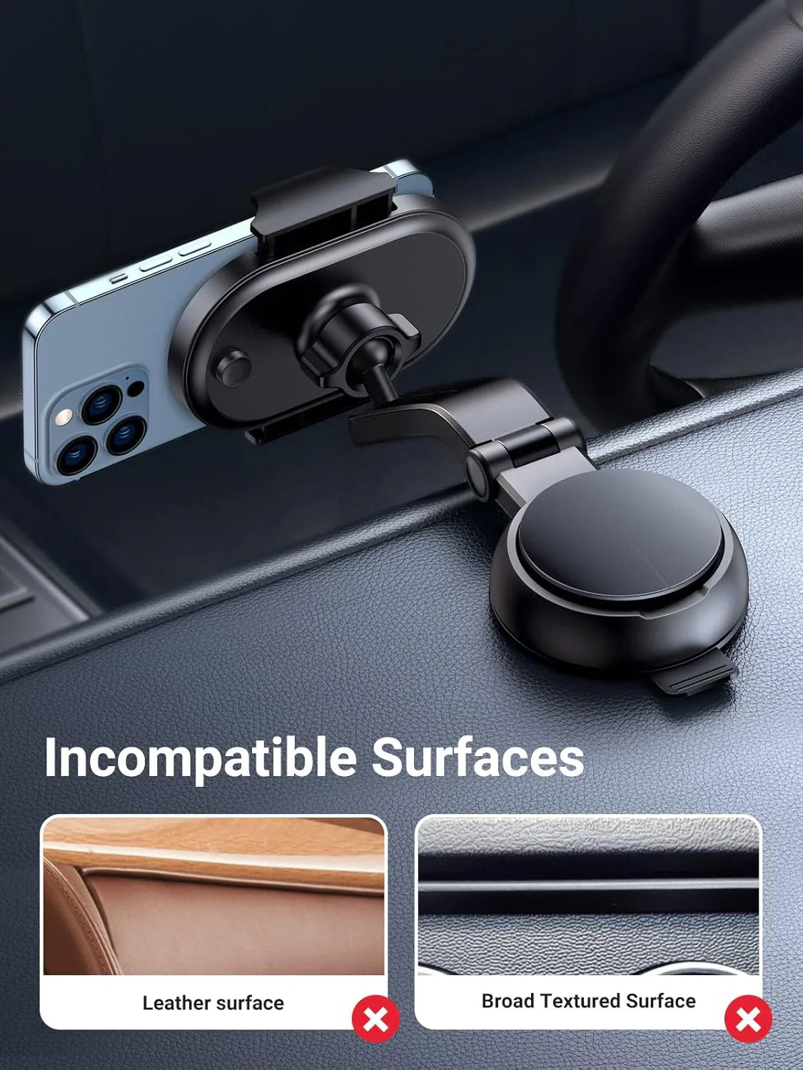 UGREEN LP405 Waterfall Shaped Suction Cup Phone Mount 20473