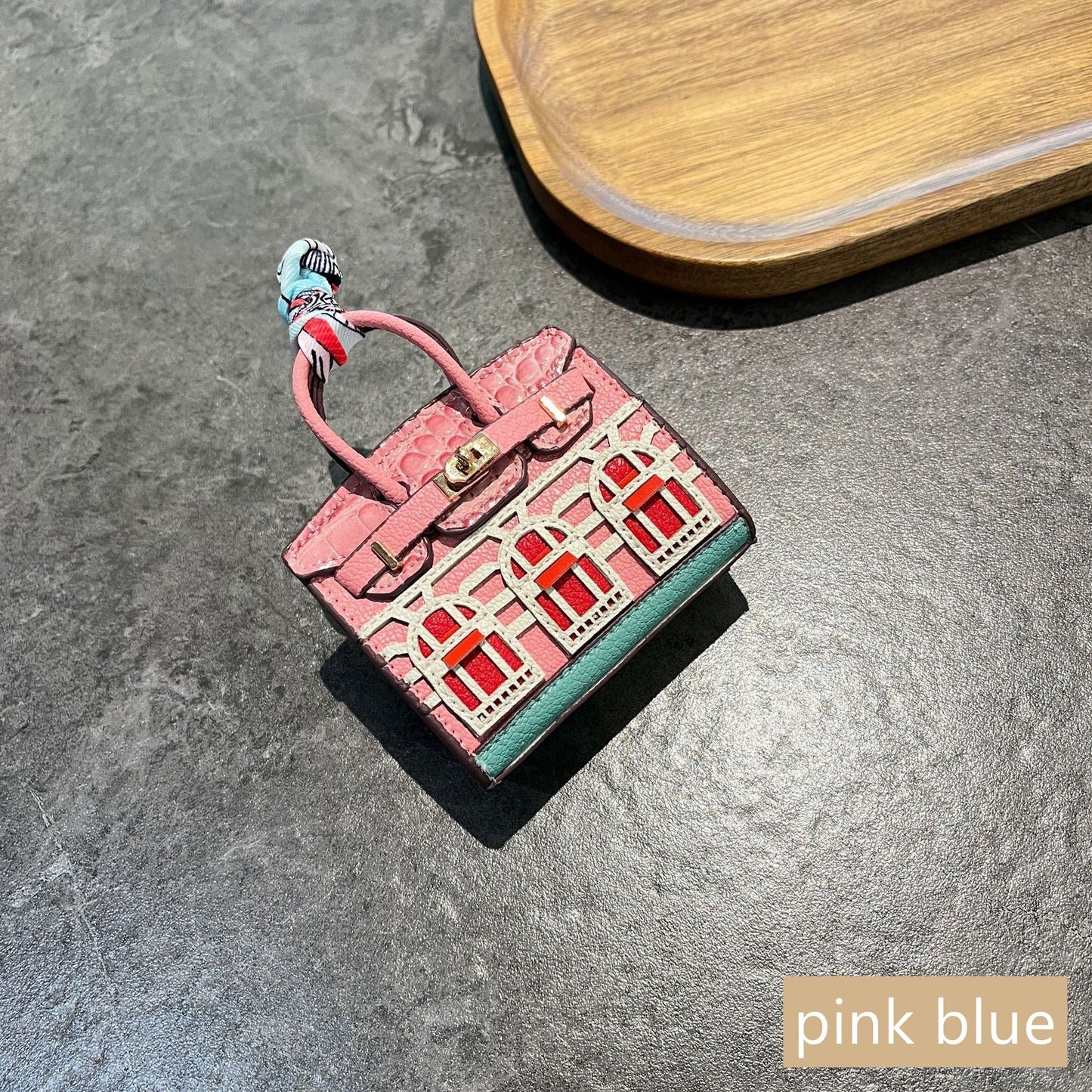 Hermes PU Leather Handbags Charms, Mini Birkin Faubourg
