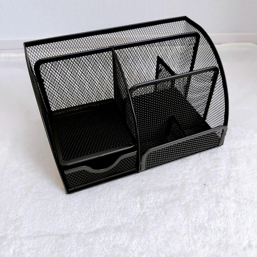 Metal Desk Organizer Pen Pencil Holder – Office Stationery Storage Stand