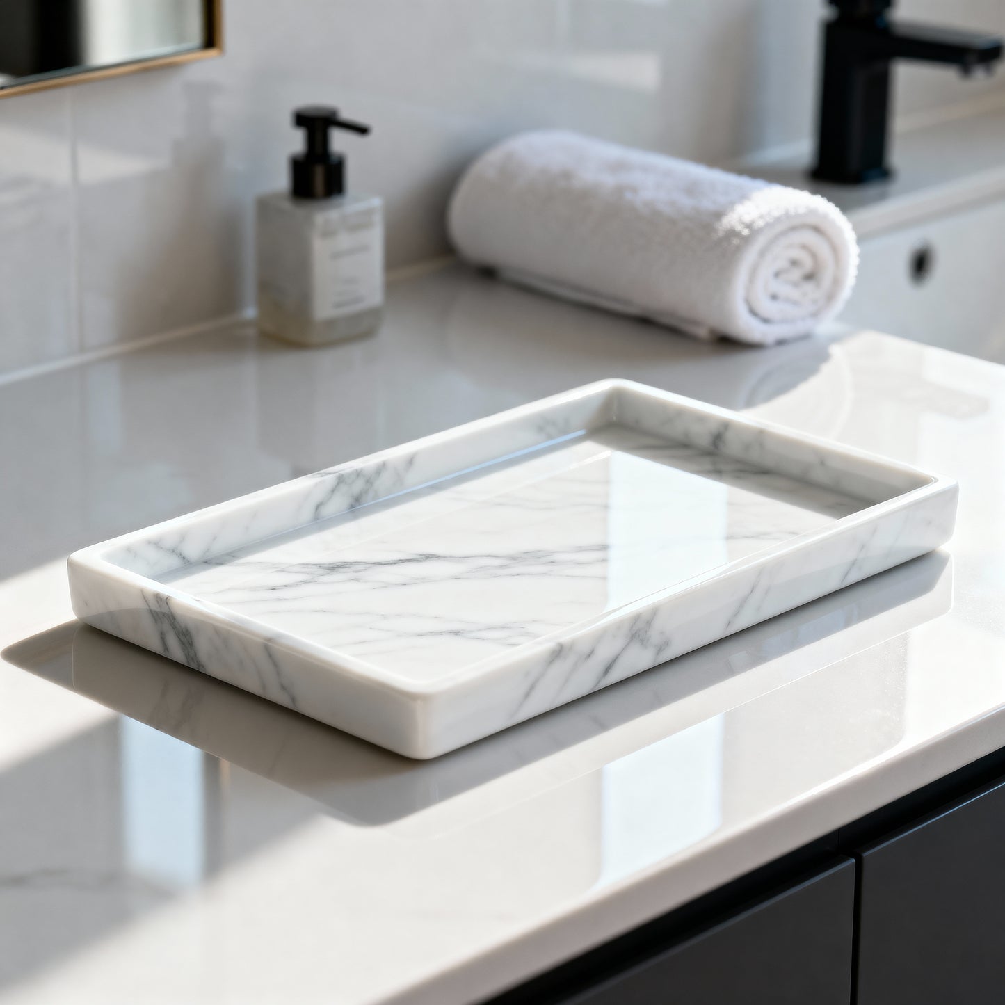 Indydukaan Nordic Resin Handmade Bathtub Serving Tray Plate for Jewelry Soap White