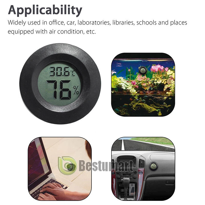 Termómetro Digital LCD 2 En 1 Higrómetro Detector De Temperatura Y Humedad Mini