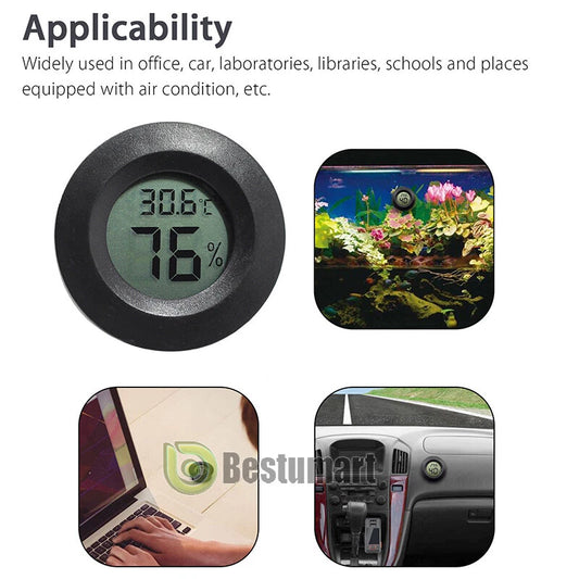 Termómetro Digital LCD 2 En 1 Higrómetro Detector De Temperatura Y Humedad Mini
