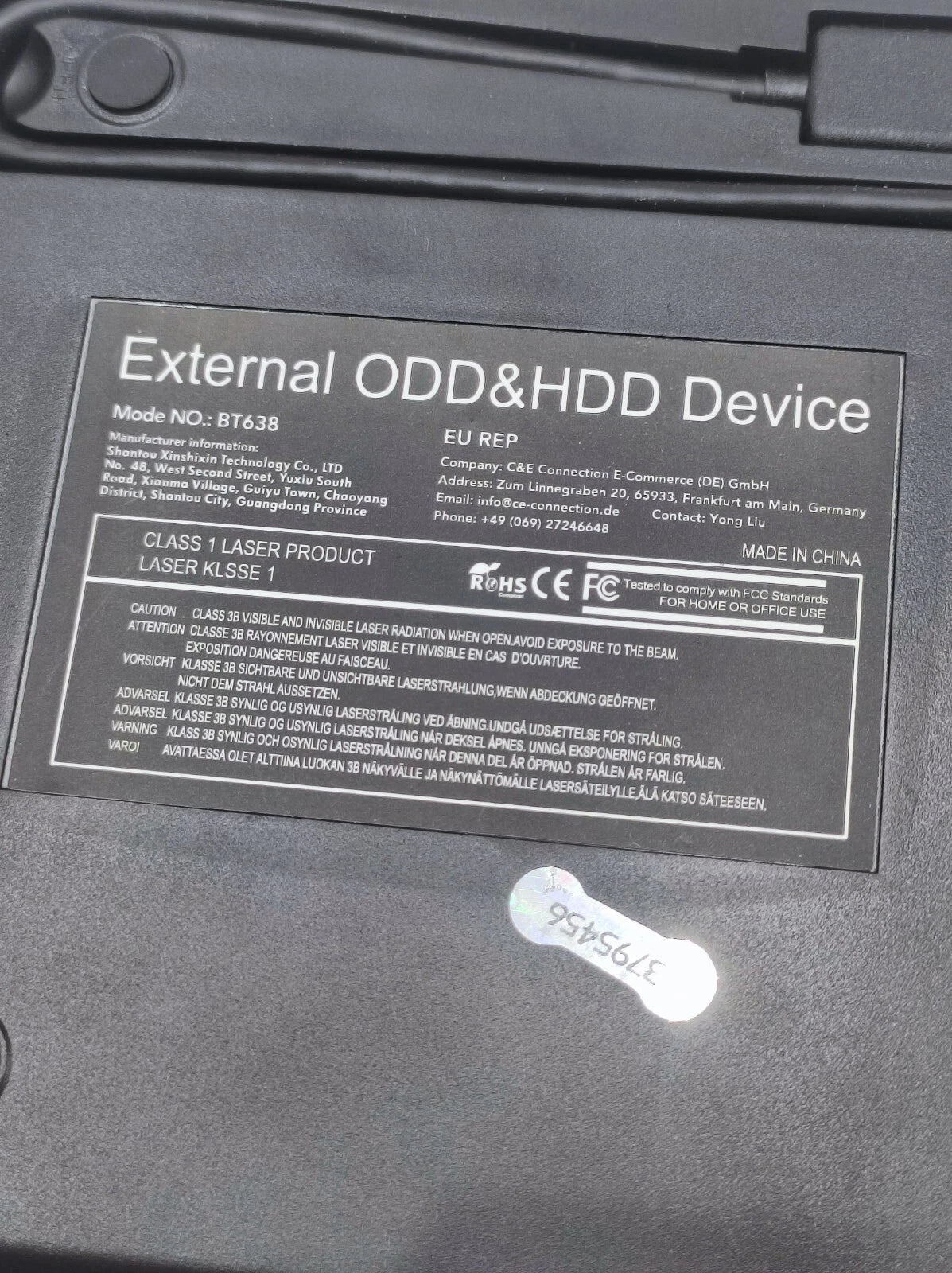 External CD DVD Burner USB 3.0 CD Burner for Laptop PC ‎BT638 Black Cocopa