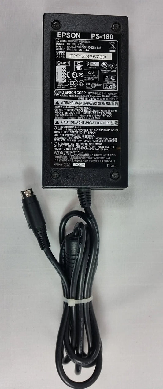 Epson PS-180 M159A AC Adapter 24VDC 2.0A Tip is 3 pin mini din Receipt Printer