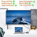 HDMI to VGA Cable 𝟔𝐟𝐭 𝐆𝐨𝐥𝐝 𝐏𝐥𝐚𝐭𝐞𝐝 𝐂able