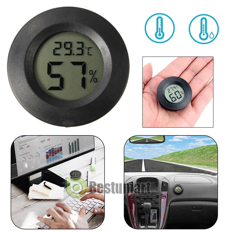 Termómetro Digital LCD 2 En 1 Higrómetro Detector De Temperatura Y Humedad Mini